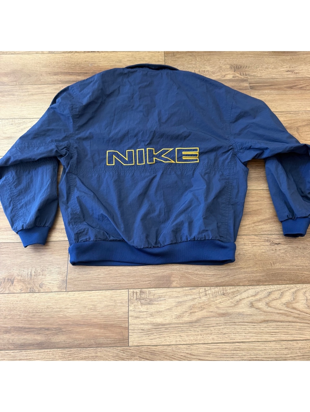 Vtg 90s Nike Spell Out Pullover Windbreaker Jacket L - Picture 2 of 9